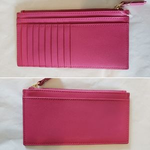 Neiman Marcus NWOT Pink leather card case